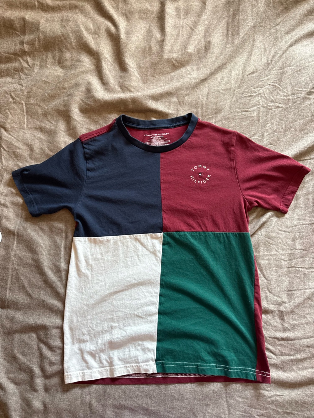 Tommy Hilfiger Colorblock Short-Sleeve Tee - Burgundy, Navy, Green, White